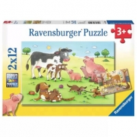 Toysrus  Ravensburger - Familias animales - Puzzles 2x12 piezas