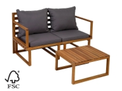 Greemotion Banco de madera para jardín marrón