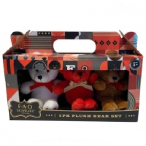 Toysrus  FAO Schwarz - Set de 3 Ositos de Peluche