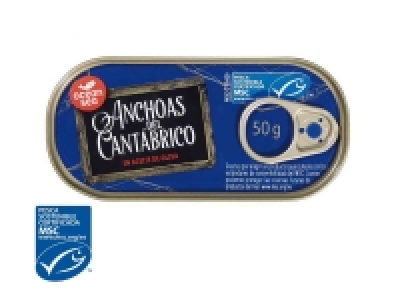 Lidl  Anchoas Cantábrico aceite oliva MSC