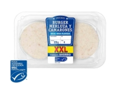 Lidl  Burger merluza y camarones XXL