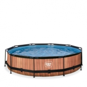 EXIT - Piscina Wood redonda con bomba de filtro 360 cm 239.99 €