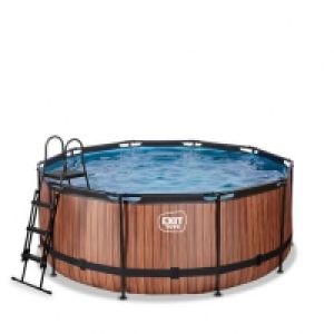 EXIT - Piscina Wood redonda con bomba de filtro 360 cm 479.99 €