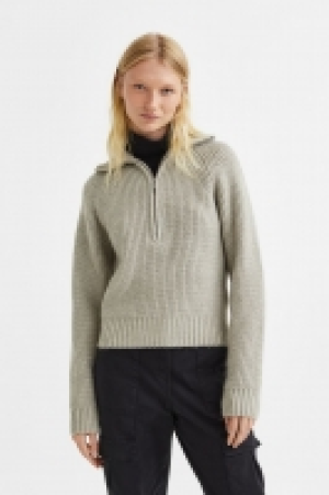 Jersey en punto de canalé con media cremallera 17.99 €