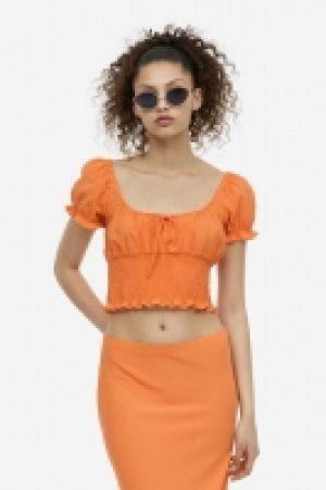 Blusa fruncida con manga puffy 4.99 €