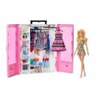 Toysrus  Barbie - Muñeca Fashionista con Armario y Accesorios
