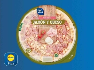 Pizza fresca jamón y queso 1.89 €