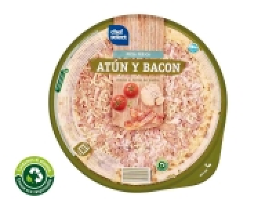 Pizza fresca atún y bacon