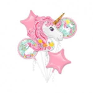 Pack 5 Globos Bouquet - Unicornio
