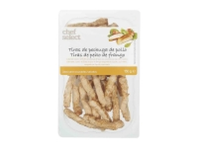 Tiras de pechuga de pollo cocidas