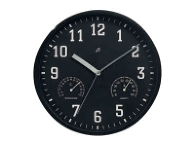 Reloj de pared con termómetro e higrómetro