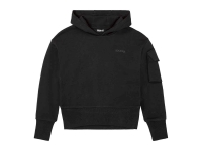 Sudadera negra con capucha júnior