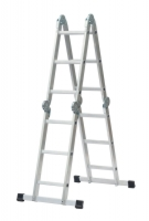 Bricoking  ESCALERA MULTIUSOS ARTICULADA 3X4 PELDAÑOS CON PLATAFORMA