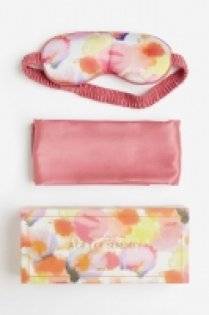 HM  Funda de almohada de satén y antifaz para dormir