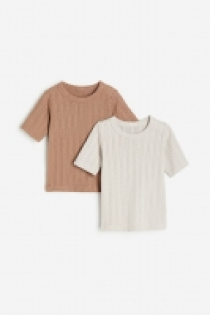 HM  Pack de 2 camisetas en pointelle de algodón