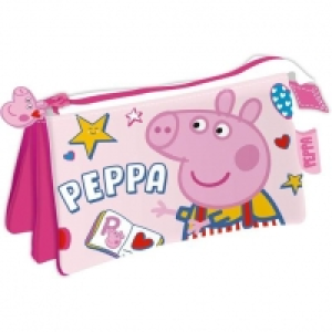 Toysrus  Peppa Pig - Lapicero portatodo triple de 21x11cm
