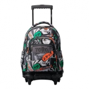 Totto - Mochila escolar con ruedas manga Renglones