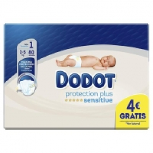 Toysrus  Dodot - Pañales Sensitive T1 (2-5kg) 80 Unidades