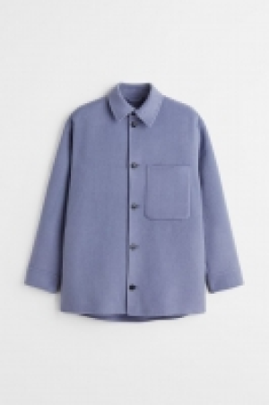 HM  Chaqueta camisera en mezcla de lana