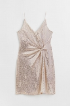 HM  Vestido de lentejuelas con nudo decorativo