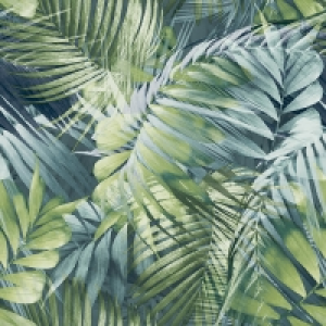Bricoking  PAPEL PINTADO BOTÁNICO VERDE AZUL