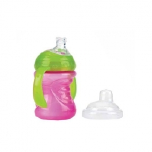 Nuby -Taza Super Spout con asas - Rosa