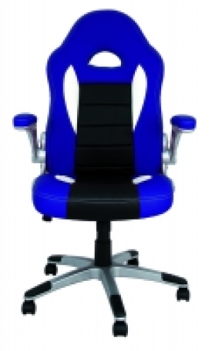 Bricoking  SILLA ESTUDIO GAMING VICTORIA BRAZOS ABATIBLES AZUL/NEGRO
