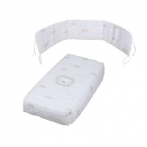 Set textil de cuna Little Lion - Blanco