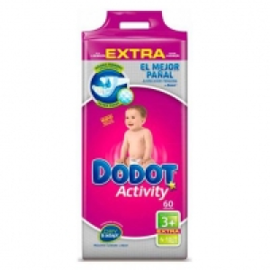 Toysrus  Dodot - Pañales Activity Extra T3 (7-11kg) 60 Unidades