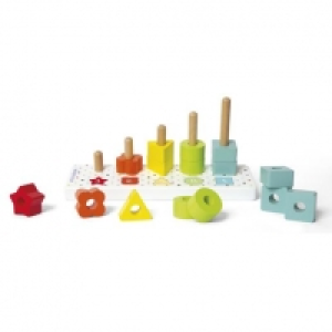 Toysrus  WoodnPlay - Torres de piezas de madera apilables para contar