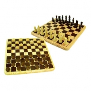 Ajedrez y Damas de madera - juego de mesa