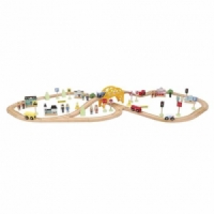 Toysrus  Wood N Play - Circuito de tren Ciudad 80 piezas