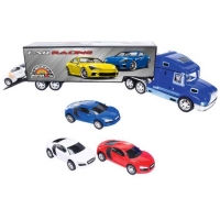 Toysrus  Motor & Co - Pack camión de transporte y 3 coches