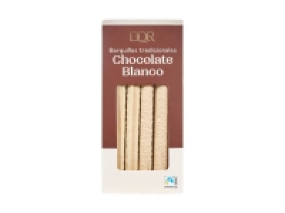 Barquillo fino con chocolate blanco / negro