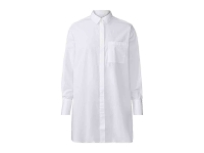 Lidl  Blusa larga blanca con bolsillo para mujer