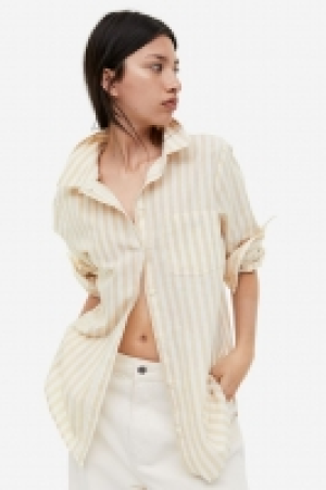 Camisa en mezcla de lino