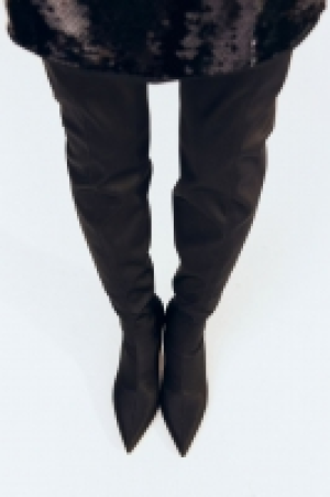 Botas de satén over-the-knee