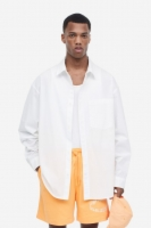 HM  Camisa de popelina Oversized Fit