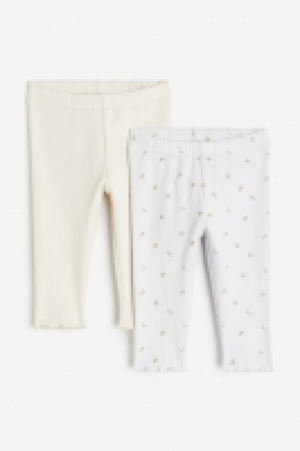 Pack de 2 leggings en punto de canalé