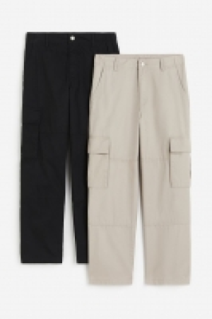 Pack de 2 pantalones cargo de algodón