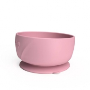 Bol de silicona con ventosa rosa