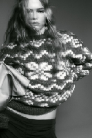 HM  Jersey oversize en punto de jacquard