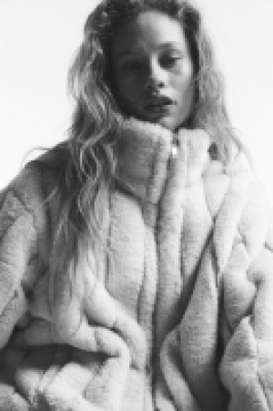 Chaqueta efecto pelo