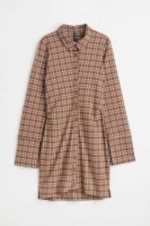 Vestido camisero de sarga