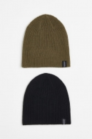 Pack de 2 gorros en canalé