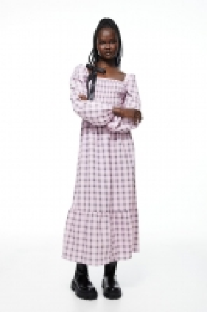 Vestido fruncido de crep&eacute;