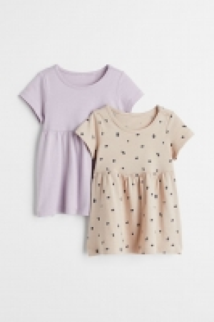 Pack de 2 vestidos en punto de algodón