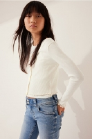 HM  Cárdigan en punto de canalé