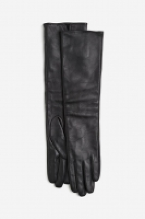 Guantes largos de piel