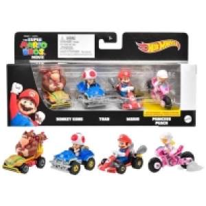 Hot Wheels - Pack 4 vehículos Mario Kart (Varios modelos)